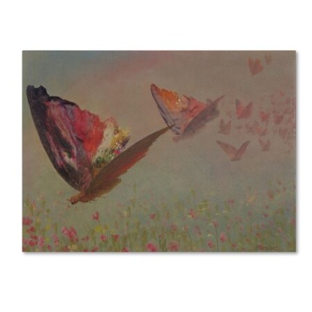 Trademark Fine Art Albert Bierstadt 'Butterflies With Riders' Canvas Art, 35x47 BL01327-C3547GG